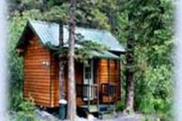 Exit Glacier Cabin in the woods near Seward