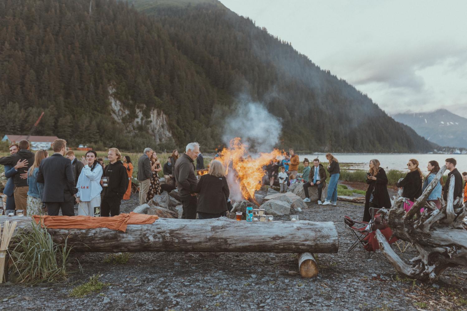 Beach Wedding Bonfire